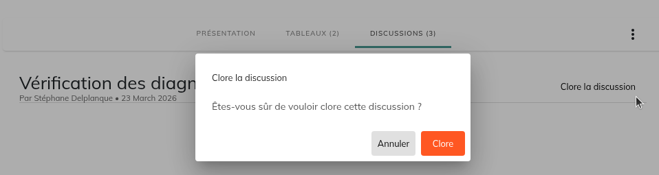 Clore ou rouvrir une discussion Clore ou rouvrir une discussion